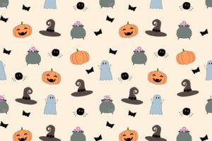 Cute_Halloween_seamless_vector_background