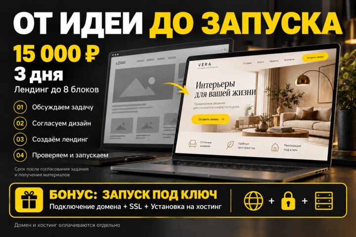 Сайт или лендинг под ключ для вашего бизнеса