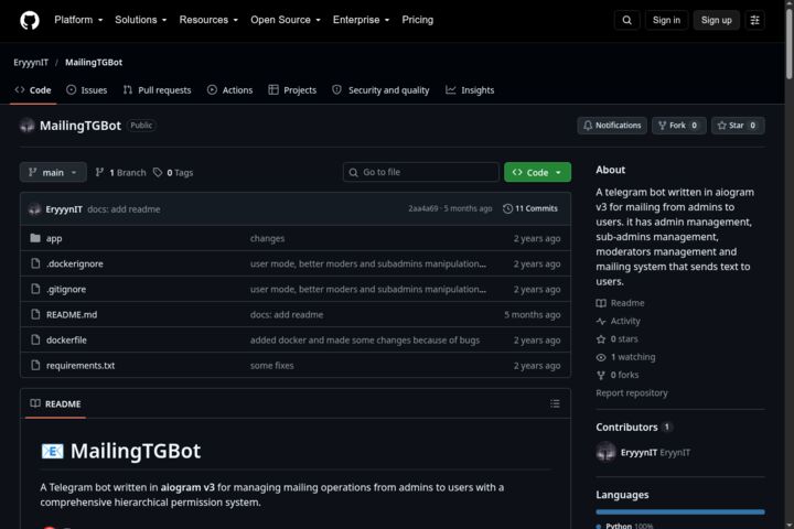 Telegram-бот для сбора заявок, анкет и уведомлений