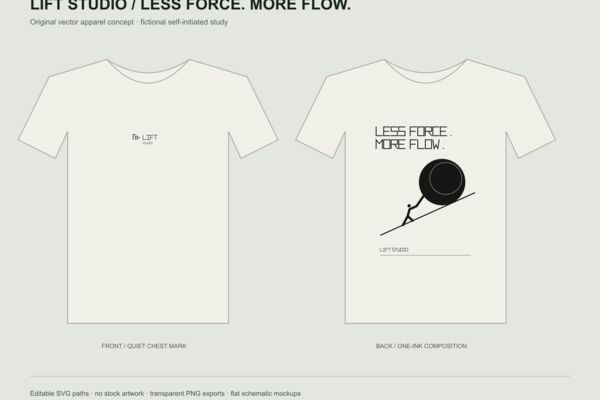LIFT Studio — Minimalist Vector T-Shirt Concept