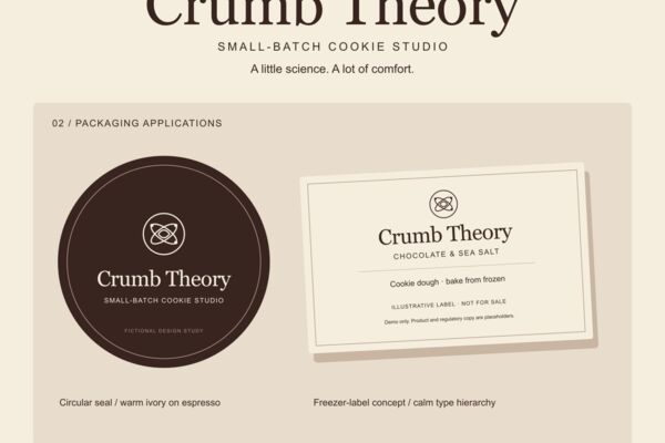 Crumb Theory - fictional bakery identity and packaging study