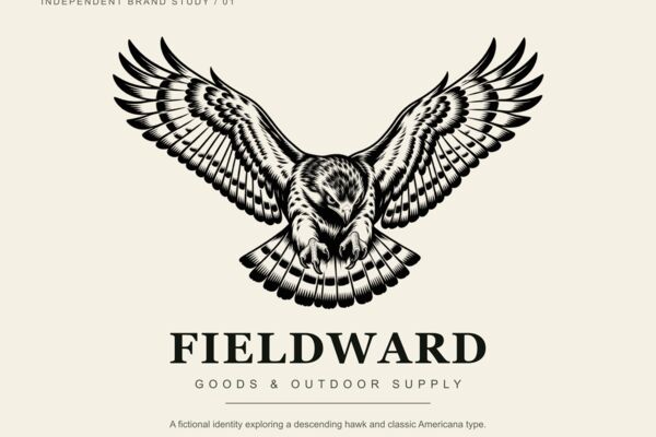 FIELDWARD - descending hawk and Americana brand study