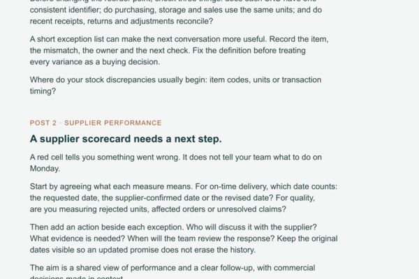 Supply Chain, Clearly - original B2B LinkedIn writing samples