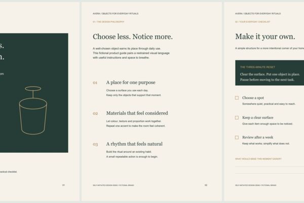 Premium product e-book - independent fictional design demo