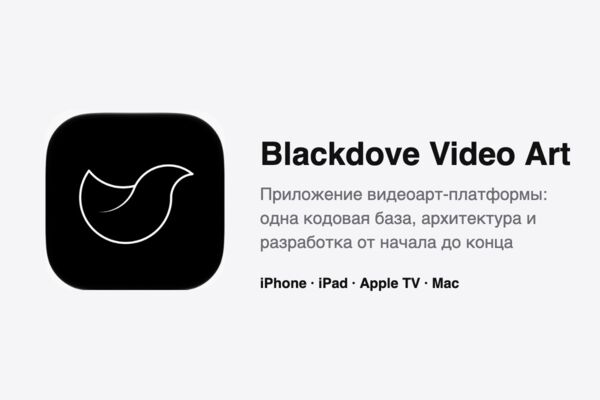 Blackdove Video Art — приложение видеоарт-платформы для iPhone, iPad, Apple TV и Mac