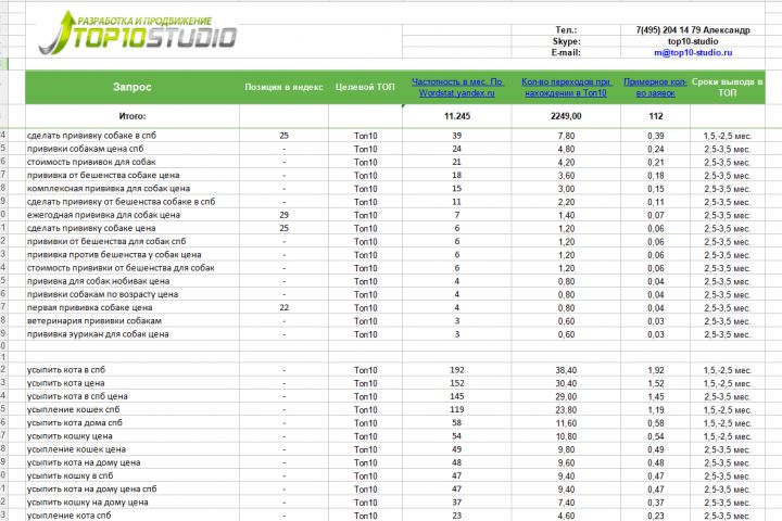 Экспресс SEO-аудит + Семантика - 958831