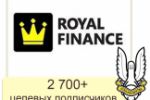 VK, FB  Royal Finance:      