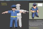 seriously police officer low poly