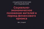 Изучение социального положения жителей в период финанс. кризиса
