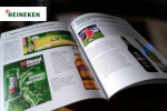 верстка журнала для компании "Heineken"