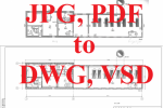 Перевод из JPG, PDF в DWG, VSD