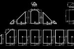 Чертеж-схема деталей панно (потолок, зеркаление)