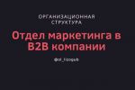 Организационная структура отдела маркетинга в В2В-компании