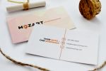 Визитка для службы доставки «Mozart» 