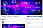 Poster for the party "BALE FUNK", Sydney, Australia