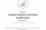 Сертификат - Google Analytics