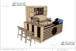Проект островка в ТЦ для сети кофеен "Take and wake" в SketchUp