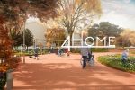 Разработка 3D визуализации экстерьера площадки для отдыха пожилы