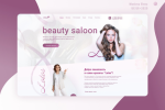 Landing page for beauty saloon