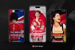 Дизайн баннеров таргета в stories для языкового центра Fast!