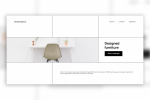 Одностраничный сайт для фирмы минималистичной мебели