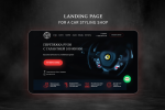Дизайн лендинга для студии автомобильного стайлинга "Новый руль"