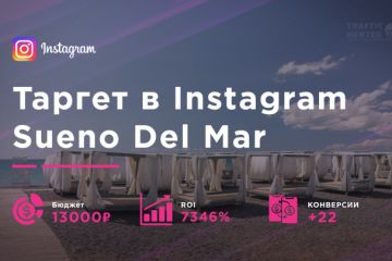 Таргет в IG для Sueno Del Mar