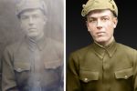 Восстановление и колоризация фотографии солдата времен ВОВ
