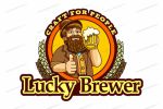 Лого крафтовой пивоварни Lucky Brewer