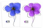 Lilac and Blue Abstract flower art