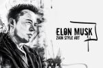 Elon Musk (Zain Style Art)