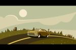Циклическая анимация ретро автомобиль