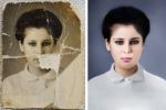 Реставрация фото девушки (до и после обработки)