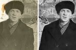 Реставрация фото мужчины (до и после обработки)