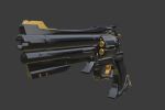 Револьвер (Blender 3D)
