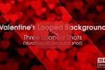 Valentine's Looped Background with Hearts in Red