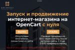 Кейс: Запуск и продвижение интернет-магазина на OpenCart с нуля