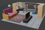 Интерьер комнаты 3D