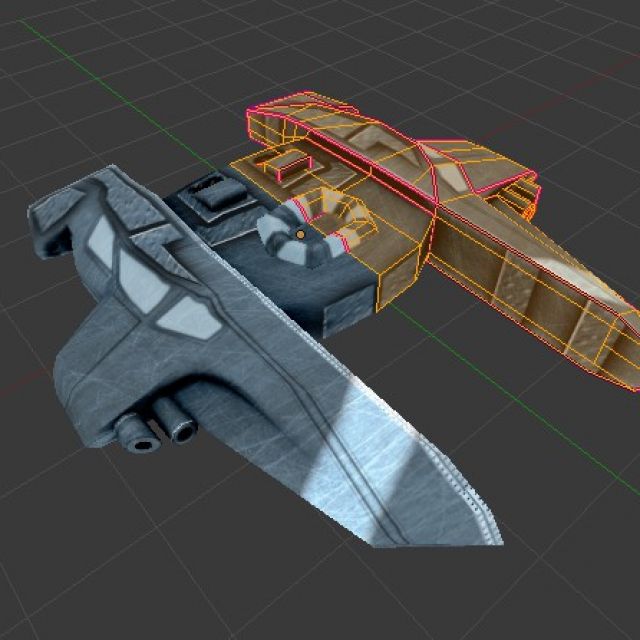 low poly starship for mobile and web platform