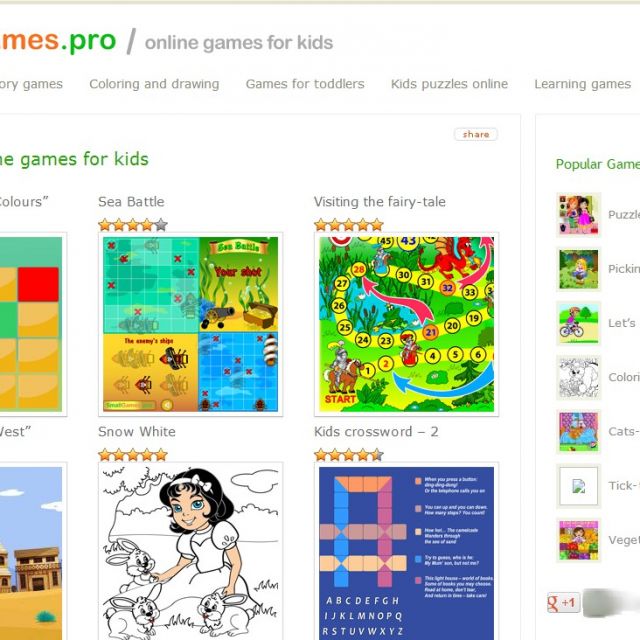 Online game for kids