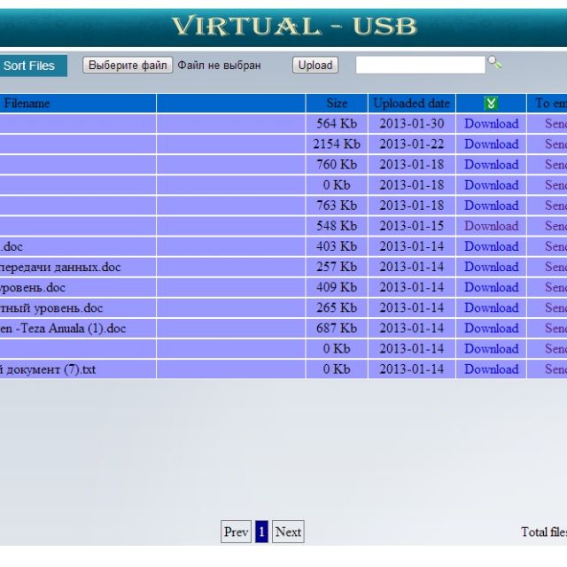 Virtual-USB (PHP + MySQL)
