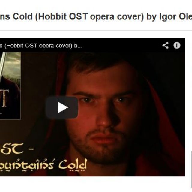 Hobbit OST - Misty Mountains Cold (cover)