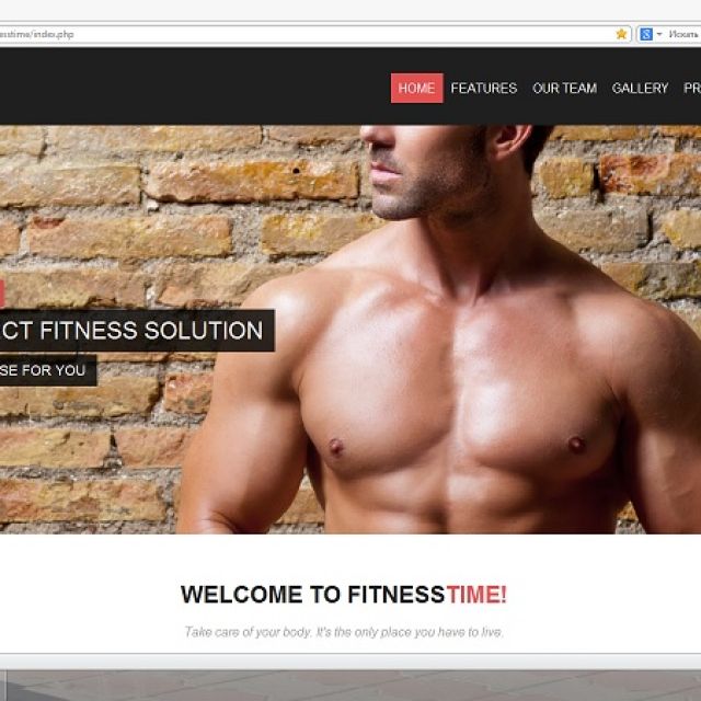 Fitness Time Landing Page