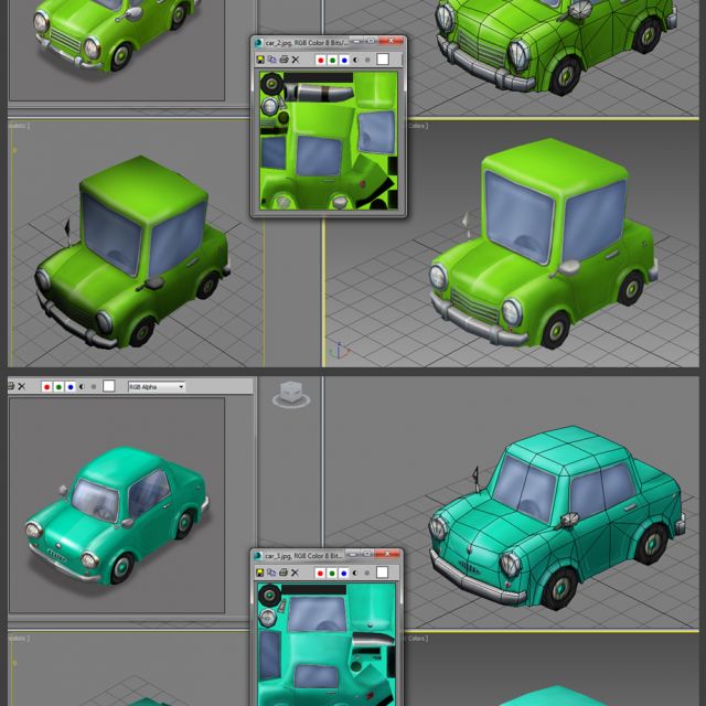 litle low poly cars