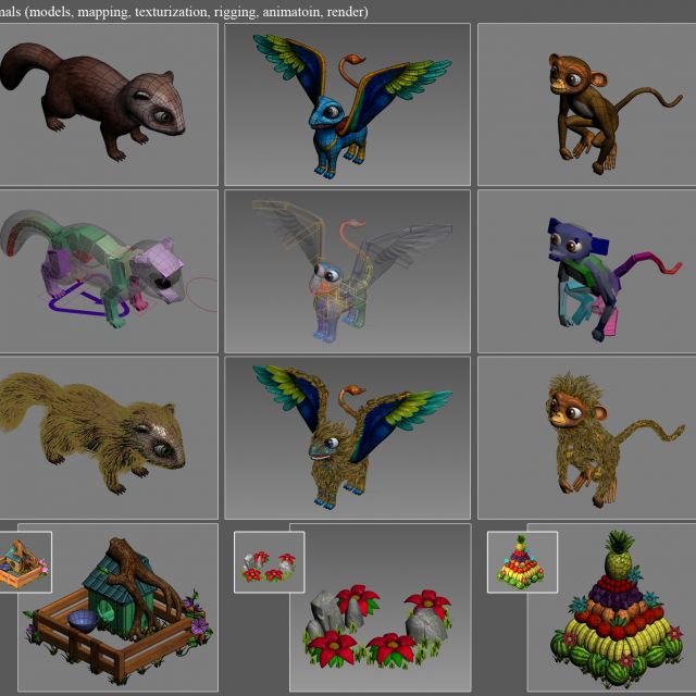 animals models for render