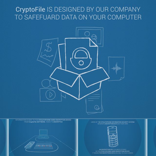 Infographics for security company (Cryptofile)
