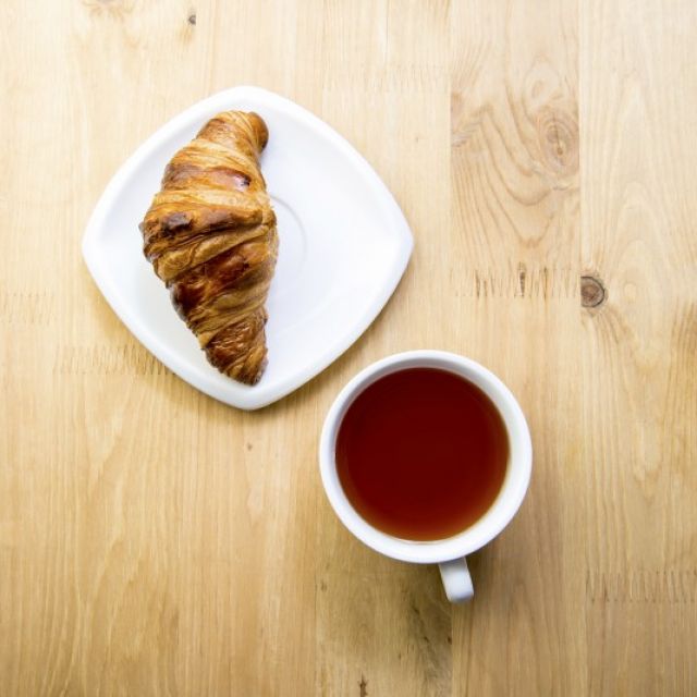 Tea and a croissant