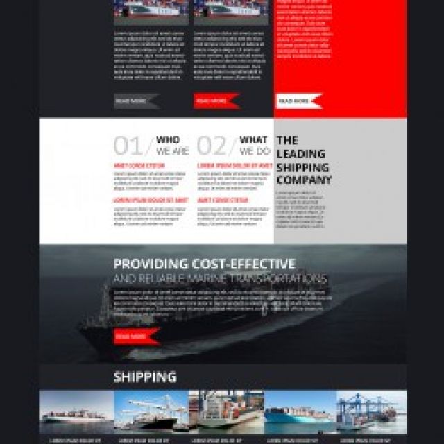 Landing Page "Sea Transportation"