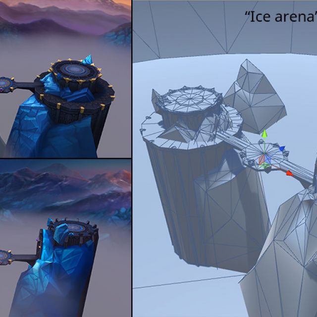 Sword vs Sword. Ice arena.     
