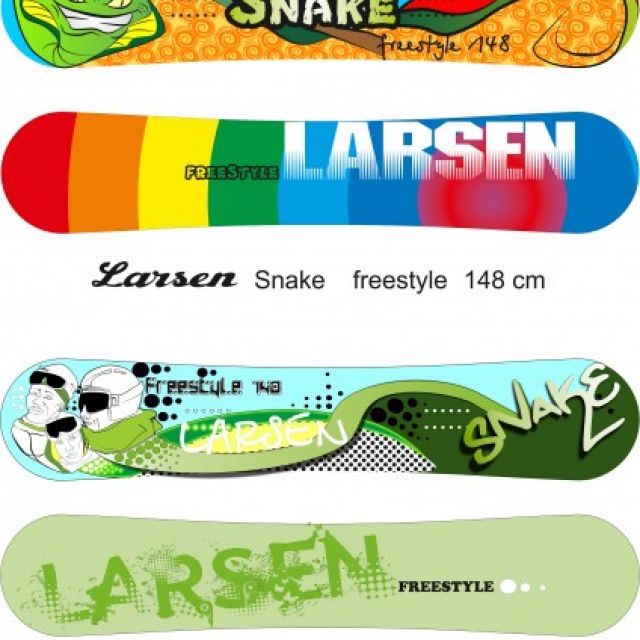 Snowboard design Larsen. ( )